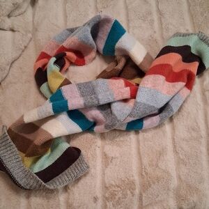 GAP Unisex Multicolor Striped Wool Knit Scarf
